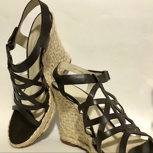 Via Spiga Leather Laser Cut Sandal